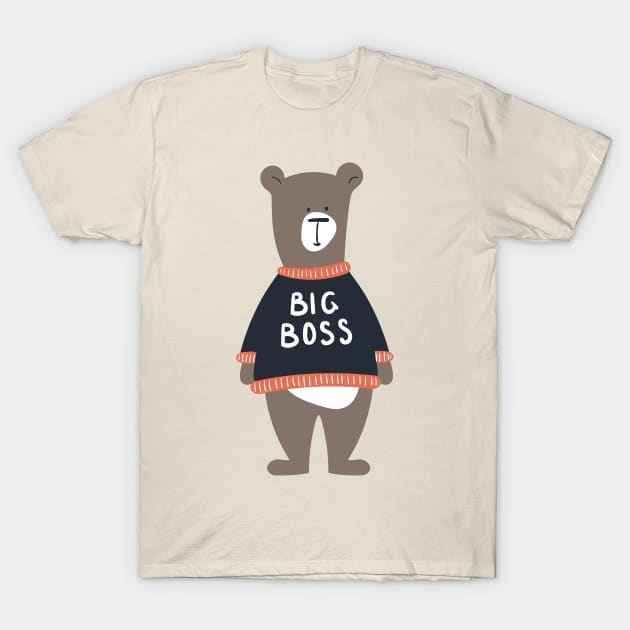 Big Boss Bear T-Shirt by JunkyDotCom